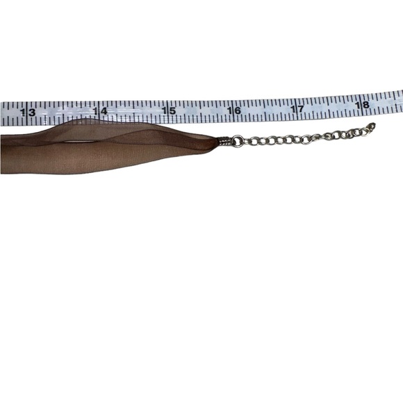 Vintage, Mother of Pearl, Pendant & Organza Ribbon Necklace - Picture 10 of 11